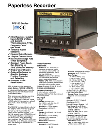 Thumbnail of document Data Sheet - RD8252-USB Paperless Recorder w/Configurable Universal Inputs